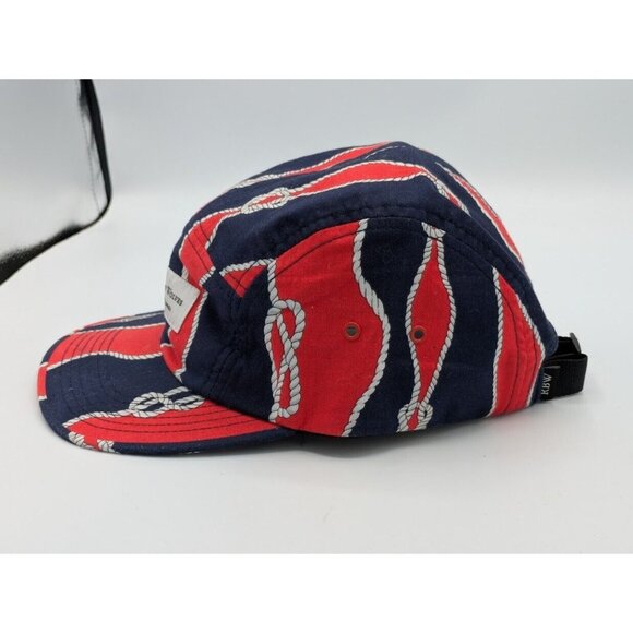 Raised By Wolves RBW 5 Panel Adjustable Size Hat Made USA  Red Navy Rope - Picture 3 of 6